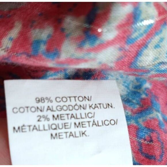 PINK, BLUE, & WHITE COLD SHOULDER TOP SZ.1X EUC. - Picture 7 of 8